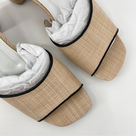 FRANCO SARTO NWOB Women's Linley Slide Sandal Heel Tan Size 6 Raffia - Picture 6 of 13